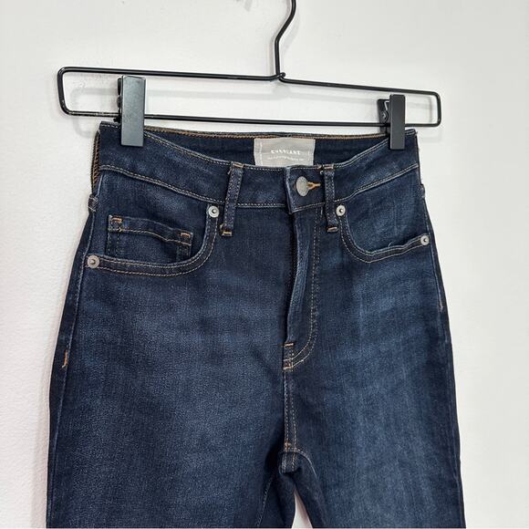 Everlane The Curvy Stretch High-Rise Skinny Jean size 24 Crop dark wash - Picture 4 of 8